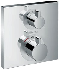 Baterie cada termostatata Hansgrohe Ecostat E, montaj incastrat, crom - 15714000 - 1