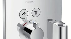 Baterie cada termostatata Hansgrohe ShowerSelect, agatatoare dus, montaj incastrat, crom - 15765000