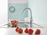 Baterie de bucatarie Grohe Start Classic, 3/8'' pipa inalta, pivotanta, cartus ceramic, monocomanda, crom - 31553001 - 1