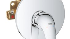 Baterie dus Grohe Start Curve, 1/2'', cartus ceramic, protectie reflux, crom - 29114000