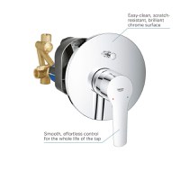Baterie dus, Grohe Start, incastrat, 2 iesiri, diverter, monocomanda-23558002 - 1