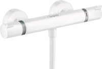 Baterie dus termostatica Hansgrohe Ecostat Comfort, alb mat - 13116700 - 1