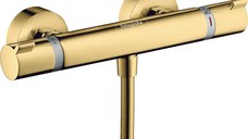 Baterie dus termostatica Hansgrohe Ecostat Comfort, polished gold optic - 13116990