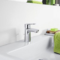 Baterie lavoar Grohe  Bau Edge, marimea S, montare lavoar, crom, furtune flexibile-23328000 - 1
