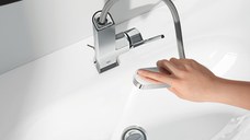 Baterie lavoar Grohe Plus, marimea L, pipa extractibila, furtune flexibile, crom-23844003