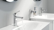 Baterie lavoar Grohe Plus, marimea S,furtune flexibile, sifon, crom, debit 5,7 l/min-32612003