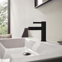 Baterie lavoar Hansgrohe Finoris 100, ventil push-open, negru mat - 76010670 - 1