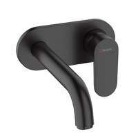 Baterie lavoar Hansgrohe Vernis Blend cu pipa 205 mm, montaj incastrat, negru mat - 71576670 - 1