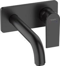 Baterie lavoar Hansgrohe Vernis Shape cu pipa 205 mm, montaj incastrat, negru mat - 71578670 - 1