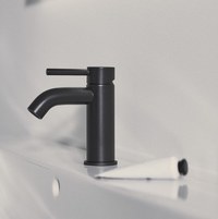 Baterie lavoar Ideal Standard Ceraline, 3/8'', marimea S, cartus ceramic, evacuare push to open, negru mat - BC193XG - 1
