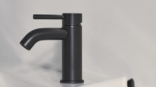 Baterie lavoar Ideal Standard Ceraline, 3/8'', marimea S, cartus ceramic, evacuare push to open, negru mat - BC193XG