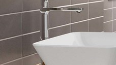 Baterie lavoar inalta Hansgrohe Rebris E 240 cool start cu ventil Pop-Up, crom lucios - 72581000