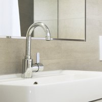 Baterie lavoar pipa C Grohe Eurosmart Cosmo, furtune flexibile, crom-32830001 - 1