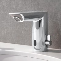 Baterie lavoar senzor Grohe Bau Cosmo E, cu mixare, crom, furtune flexibile-36451000 - 1