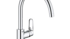 Baterie spalator bucatarie Grohe Bauflow,cartus ceramic, pipa pivotanta,crom-31538001