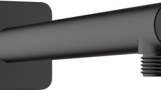 Brat de dus Hansgrohe Vernis Shape 240 mm montare pe perete, negru mat - 26405670