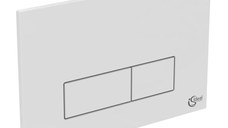 Clapeta dubla actionare Ideal Standard Oleas M2, mecanica, 234 x 154 mm, alb - R0121AC