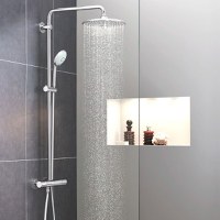 Coloana cabina dus Grohe Euphoria 260,montare pe perete,crom, 3 tipuri de jet-27296003 - 1