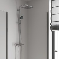 Coloana cabina dus Grohe Vitalio Start, palarie patrata 25 cm, baterie cu termostat-26696000 - 1