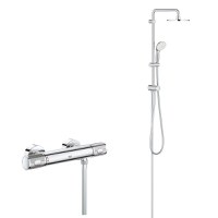 Coloana cabina dus termostat Grohe Grohtherm Performance, palarie 200mm, para de mana 3 tipuri de jet( 34776000,27389002) - 1