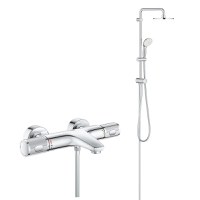 Coloana cada/dus cu termostat, Grohe Grohtherm Performance, palarie 200mm, para dus 1 tip jet,crom(34779000,27389002) - 1