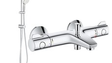 Coloana dus Grohe New Tempesta 200,crom,montare pe perete, baterie cada termostat Grh 800( 27389002,34567000)
