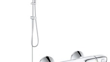 Coloana dus Grohe palarie 210 mm, crom, baterie cada/dus termostat Grohe 1000 (26382001,34155003)