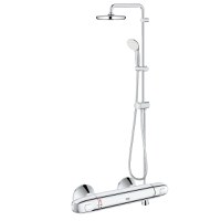 Coloana dus Grohe Tempesta 210+baterie cabina dus termostat Grohtherm 1000 New (34143003,26381001) - 1