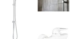 Coloana dus Grohe Tempesta 250+baterie cabina dus Grohe Eurostyle alb,maner decupat  (33590ls3,26675000)