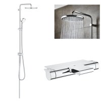 Coloana dus Grohe Tempesta 250+baterie cada Grohe Grohtherm 2000  ( 34464001  ,26675000) - 1