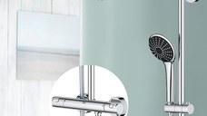 Coloana dus Grohe Vitalio Joy,palarie 260mm, termostat,crom, 3 tipuri jet-27298002
