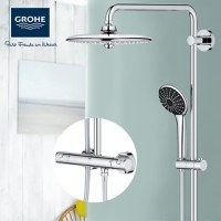 Coloana dus Grohe Vitalio Joy,palarie 260mm, termostat,crom, 3 tipuri jet-27298002 - 1