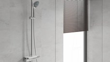 Coloana dus Grohe Vitalio Joy System 310, baterie termostatata, savoniera, crom - 26401000