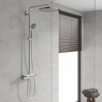 Coloana dus Grohe Vitalio Joy System 310, baterie termostatata, savoniera, crom - 26401000 - 1