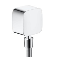Cot iesire dus Hansgrohe FixFit, 1/2'', valva anti retur, racord pivotant, crom - 27414000 - 1