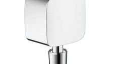 Cot iesire dus Hansgrohe FixFit, 1/2'', valva anti retur, racord pivotant, crom - 27414000