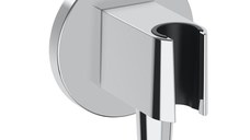 Cot iesire dus Hansgrohe FixFit S, suport integrat, anti-reflux, crom - 26888000