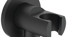 Cot iesire Ideal Standard Ideal Rain Round racord de conectare, negru mat - BC807XG