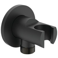 Cot iesire Ideal Standard Ideal Rain Round racord de conectare, negru mat - BC807XG - 1