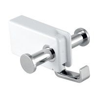 Cuier cu 3 agatori Ferro, Emotion, alb - crom - 65556.4 - 1