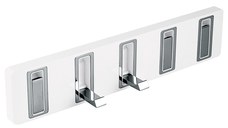 Cuier cu 5 agatatori Ferro, Emotion, alb - crom - 65543.4