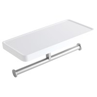 Etajera cu bara portprosop Ferro Emotion, alb/crom - 65582.1 - 1