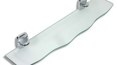 Etajera Ferro, Orfeus, din sticla, 52 cm, crom -  6940.0