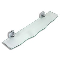 Etajera Ferro, Orfeus, din sticla, 52 cm, crom -  6940.0 - 1