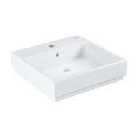 Lavoar Grohe Cube Ceramic 50, montare pe blat Pure Guard, alpine white - 3947800H - 1