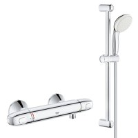 Pachet: Baterie cabina dus cu termostat Grohe Grohtherm 1000 + Set de dus bara New Tempesta Mono (34143003, 27853001) - 1