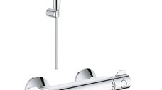 Pachet Baterie cabina dus termostat Grohe Grohtherm 800 + set dus porter si 2 tipuri de jet New Tempesta(34558000,27799001)