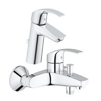 Pachet: Baterie cada/dus Grohe Eurosmart-33300002 + Baterie lavoar Grohe Eurosmart M size-23322001 - 1