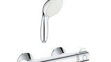 Pachet Baterie dus termostat Grohe Grohtherm 800 + para dus Mono Grohe New Tempesta(34558000,27852001)
