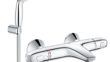 Pachet: Baterie Grohe cada/dus termostat Grohtherm 1000-34155003 + Set dus Grohe New Tempesta 100-27799001